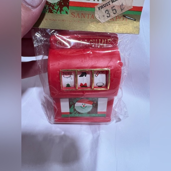 Vintage Kurt Adler Christmas Plastic Machine Toy NOS Original Package WORKS - Picture 2 of 9